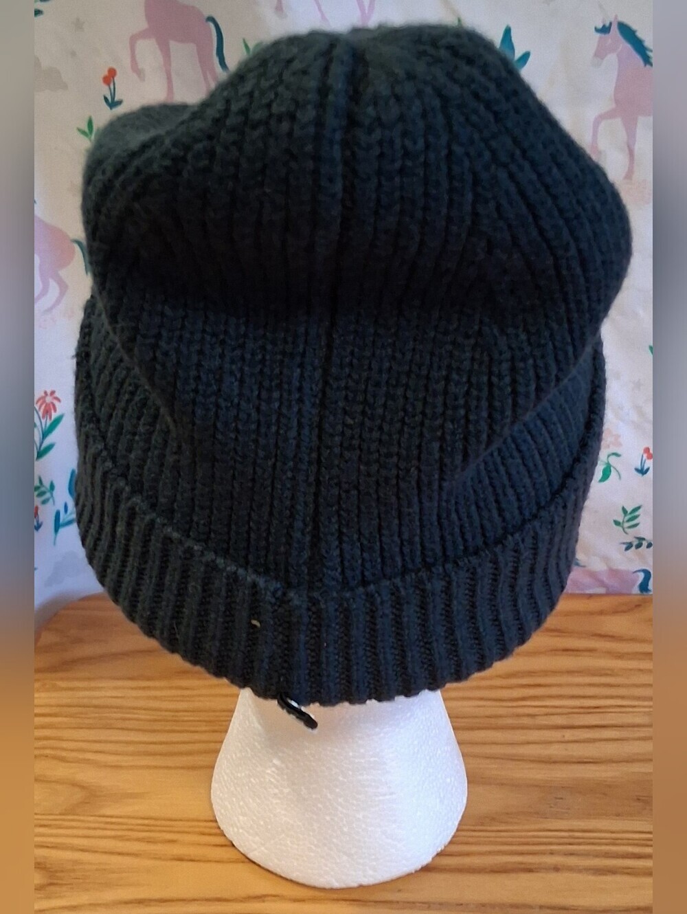 NWOT Athleta Cozy Hour Navy Cotton & Wool Rib Outdoor Casual Unisex Beanie Hat - Picture 2 of 6